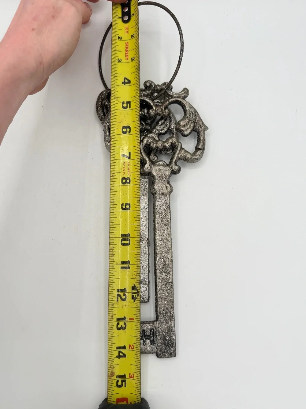 Set of 3 Decorative Skeleton Keys Cast Iron Wall Decor Rustic Farmhouse